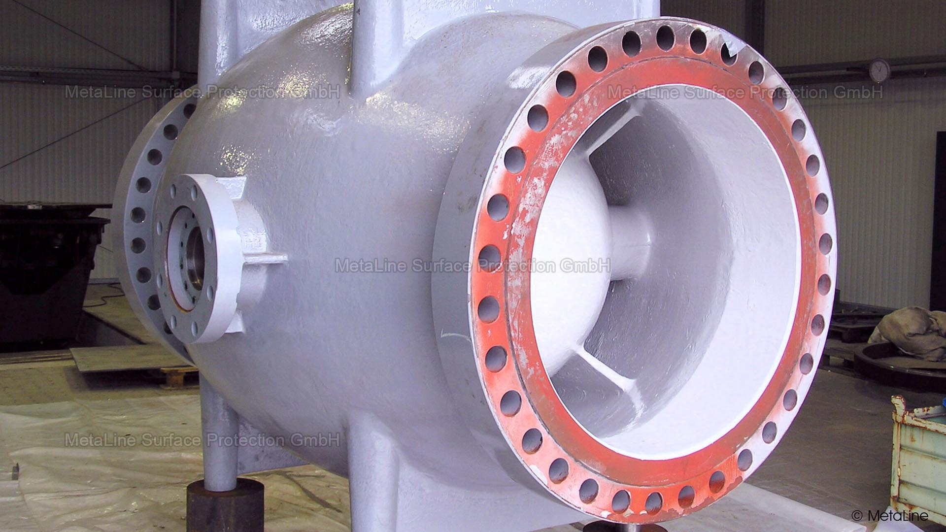 High-pressure ball valve of a drinking water pipe in Saudi Arabia