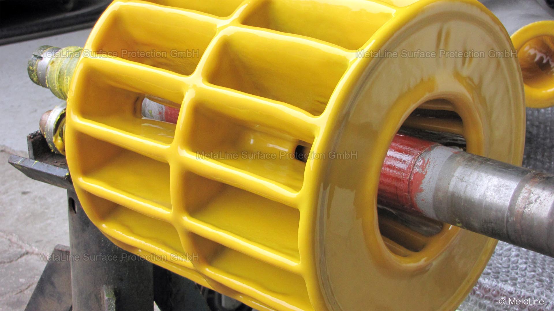 Revêtement de roue de pompe à vide