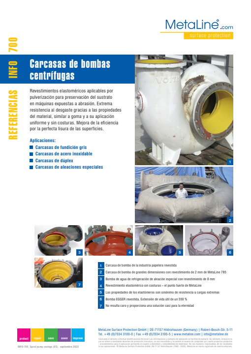 Serie 700: Carcasas de bombas centrífugas