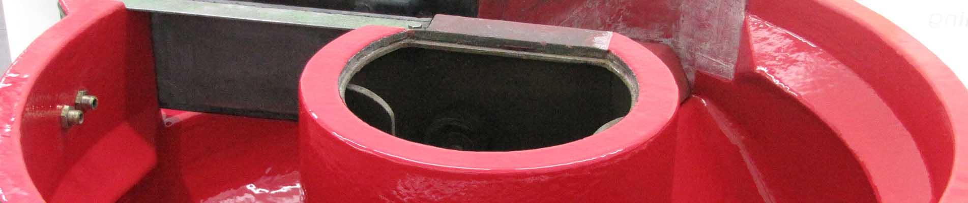 Repair materials for tribofinishing bowls