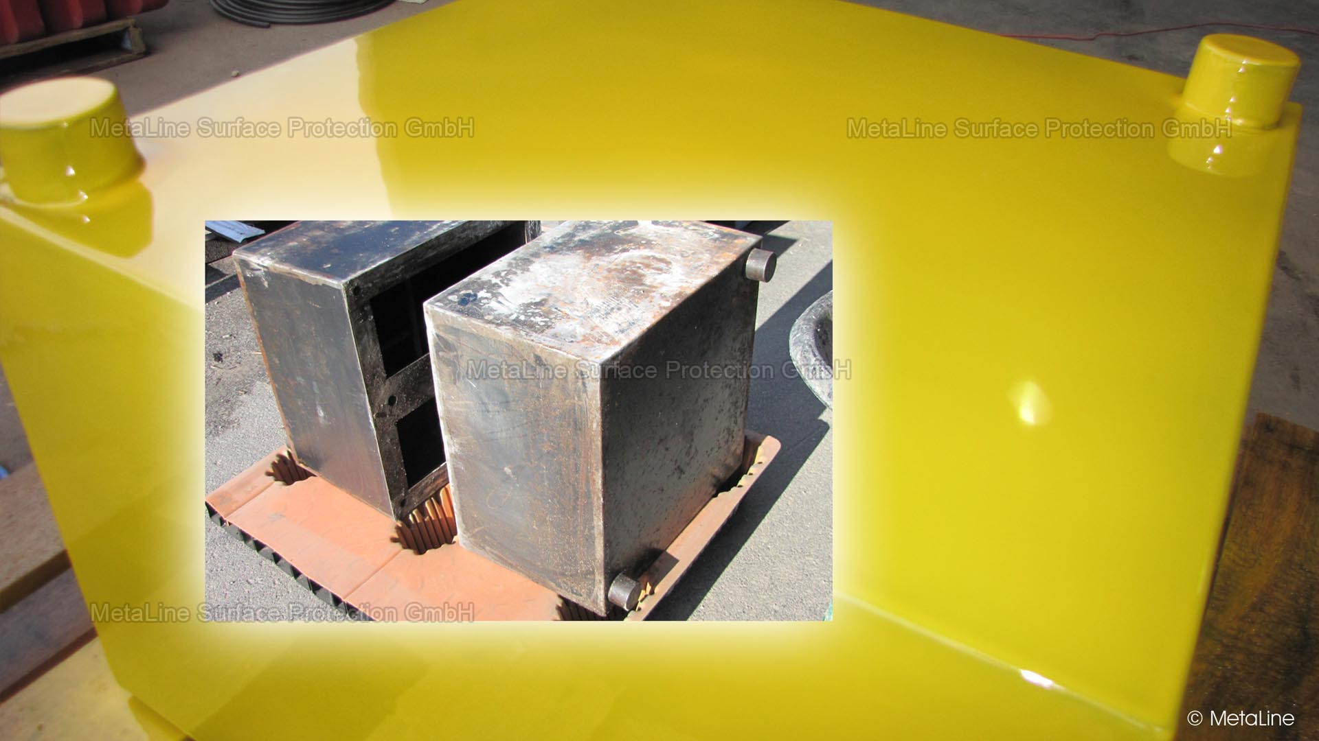 Rivestimento di stampi per calcestruzzo - questi stampi per un sistema modulare di costruzione di ponti in calcestruzzo sono stati rivestiti con MetaLine 795. Il risultato è una sformatura più facile e una migliore qualità della superficie!