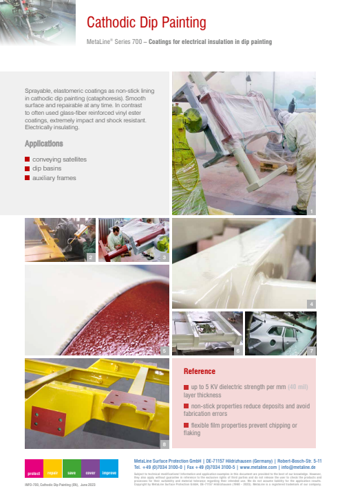 Cathodic Dip Painting: Coatings for electrical insulation in dip painting