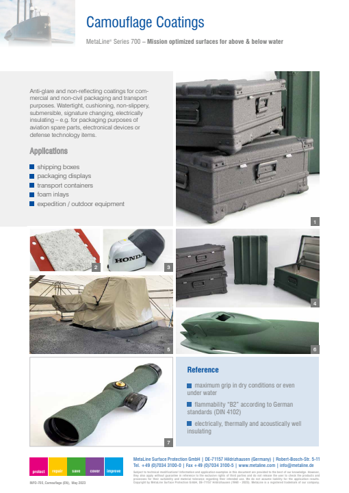 Camouflage Coatings: Mission optimized surfaces for above & below water