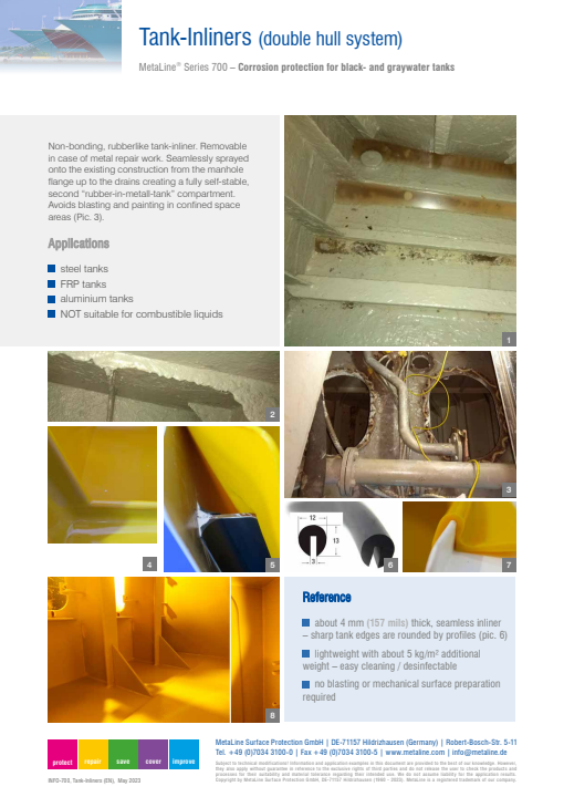 Tank-Inliners: Corrosion protection for black- and graywater tanks