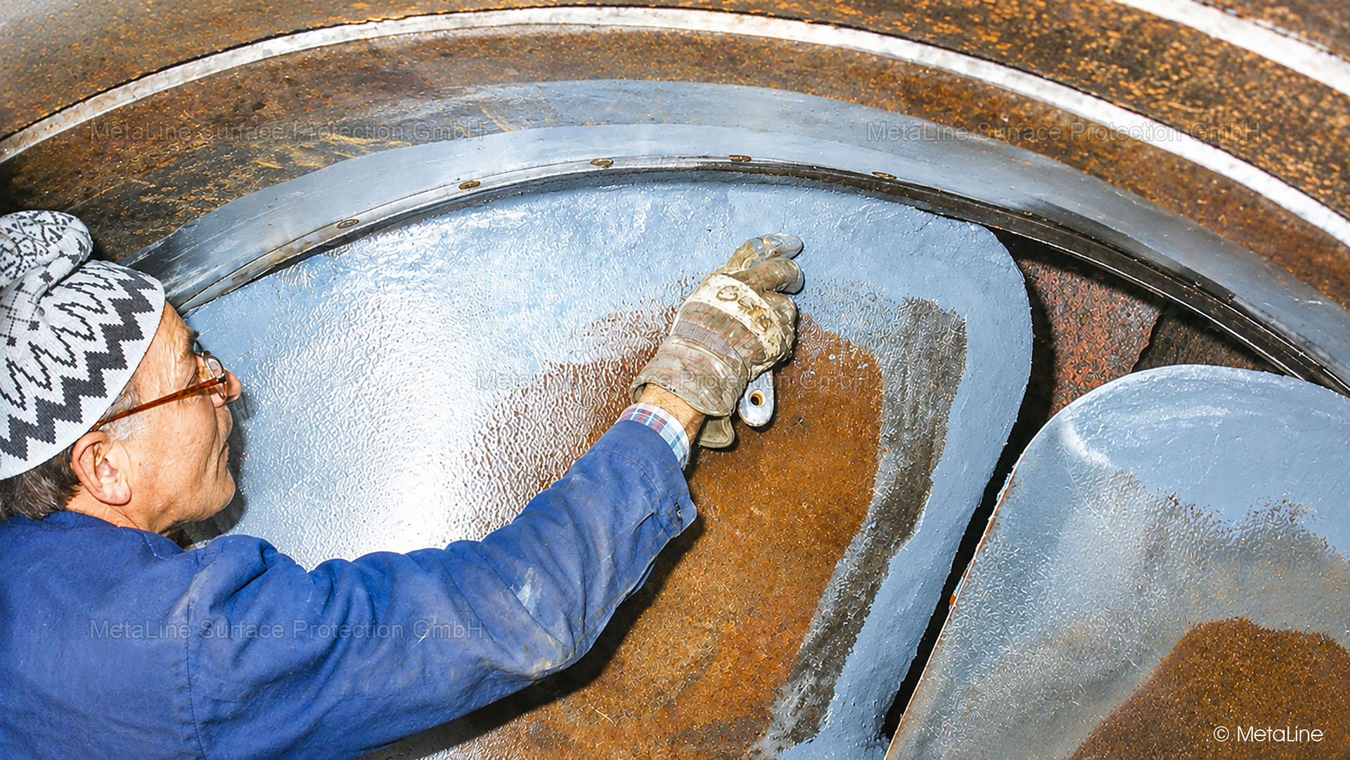 Durante a aplicação de Cerâmica de reparação MetaLine SXL