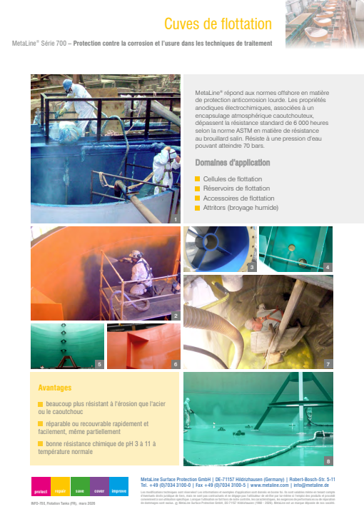 Cuves de flottation: Protection contre la corrosion et l’usure dans les techniques de traitement