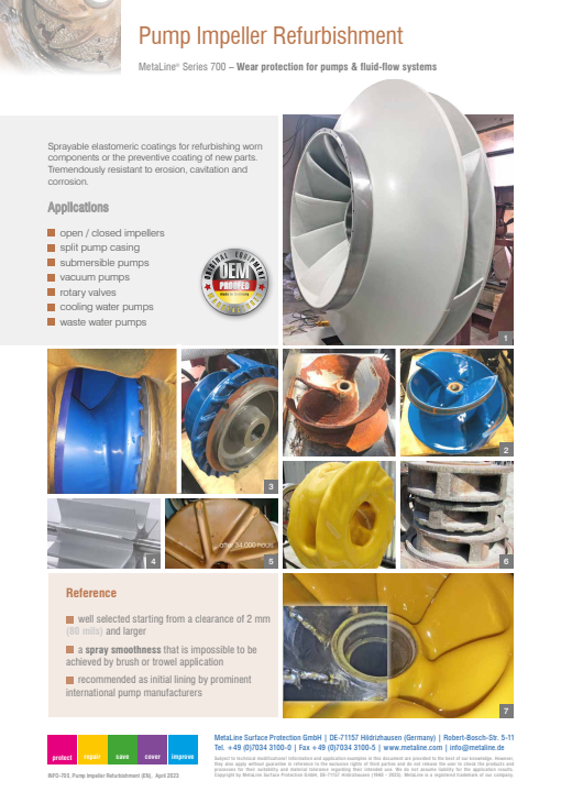 Pump Impeller Refurbishment: Wear protection for pumps & fluid-flow systems