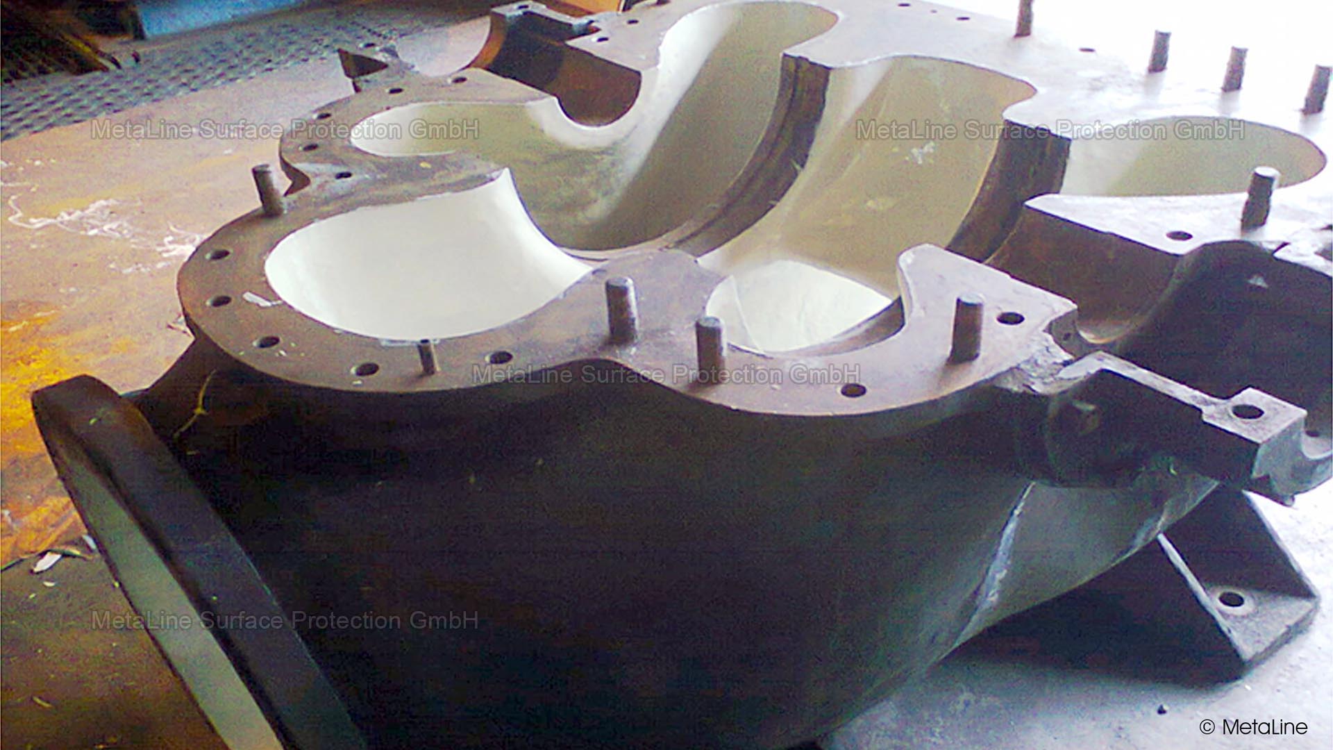 Axial geteilte Pumpengehäuse Beschichtung