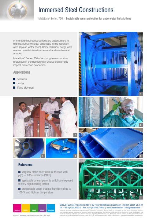 Immersed Steel Constructions: Sustainable wear protection for underwater installations