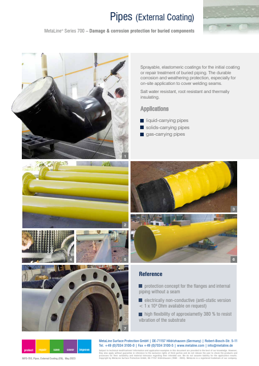 Pipes (External Coating): Damage & corrosion protection for buried components