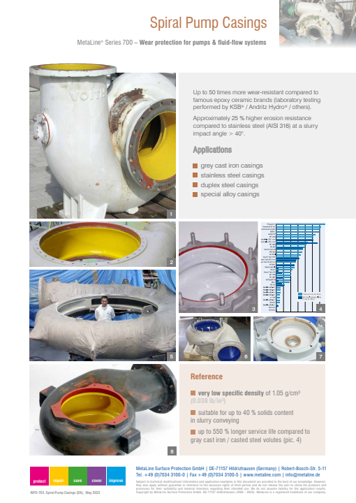 Spiral Pump Casings: Wear protection for pumps & fluid-flow systems
