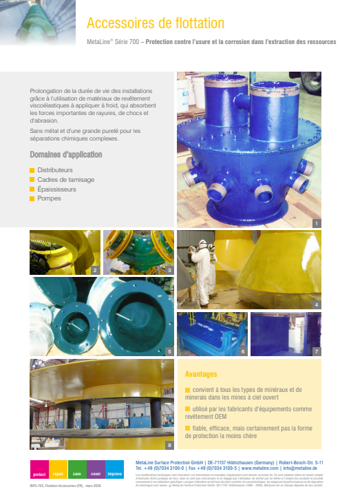 Accessoires de flottation: Protection contre l’usure et la corrosion dans l’extraction des ressources