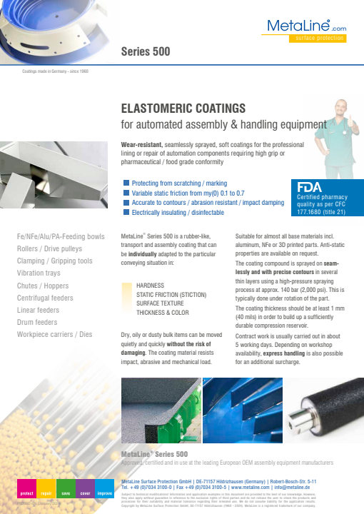 Series 500: Coatings for automation technology