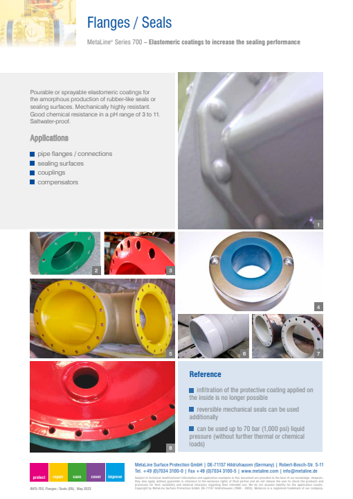 Flanges / Seals: Elastomeric coatings to increase the sealing performance