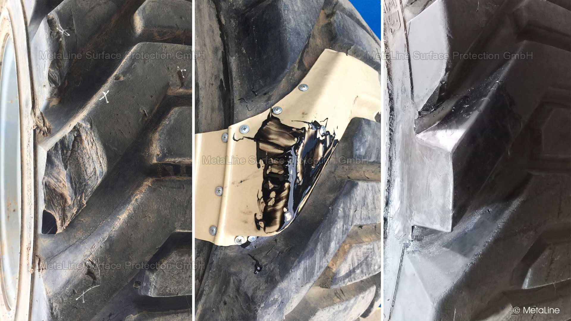 Tire tread repair - a proven and logical measure on solid tires. What can go wrong? Little - in the worst case, the tire is as it was before the repair - nothing can get worse. The risk is very low compared to the chance of success!