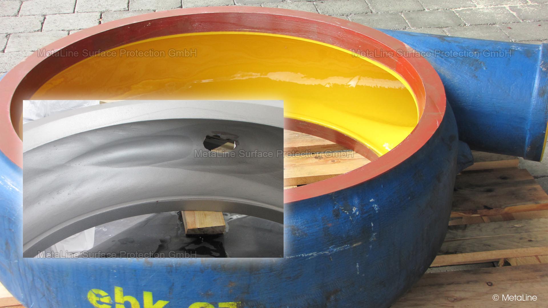 Pump wear protection - The conveying of all components in the production of ceramic construction materials causes a high level of abrasion. Tough-elastic, rubber-like linings are a proven alternative to metallic armoring in many places