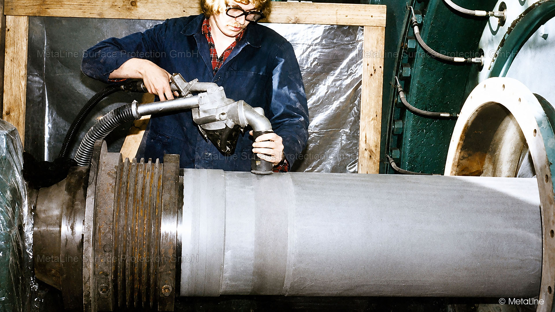 Reparación de eje de turbina