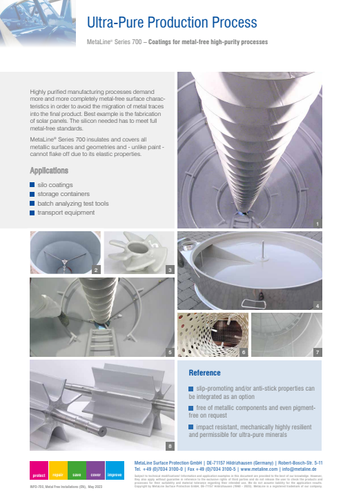 Ultra-Pure Production Process: Coatings for metal-free high-purity processes