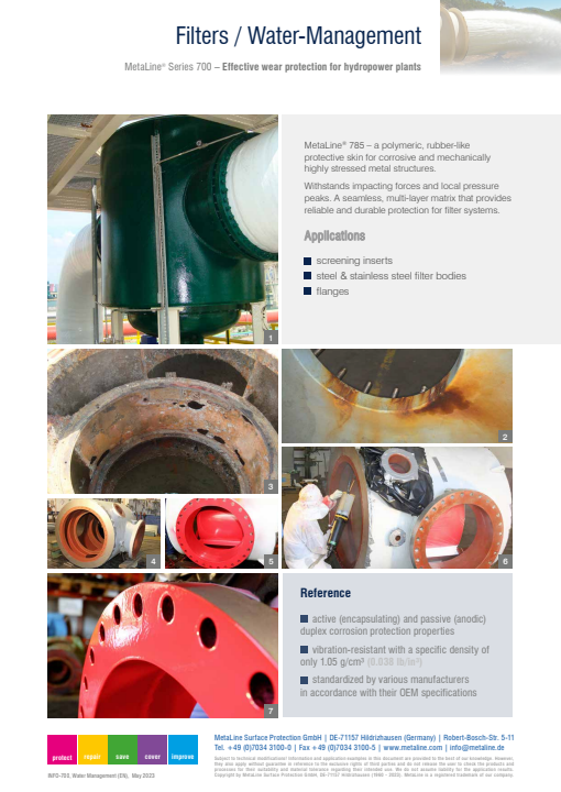 Filters / Water Management: Effective wear protection for hydropower plants