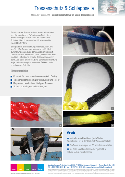 Trossenschutz & Schleppseile: Verschleißschutz für On-Board-Installationen