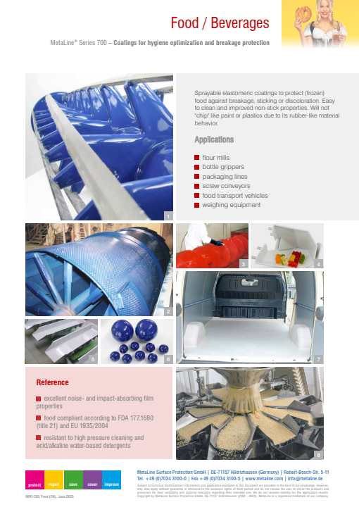 Food / Beverages: Coatings for hygiene optimization and breakage protection