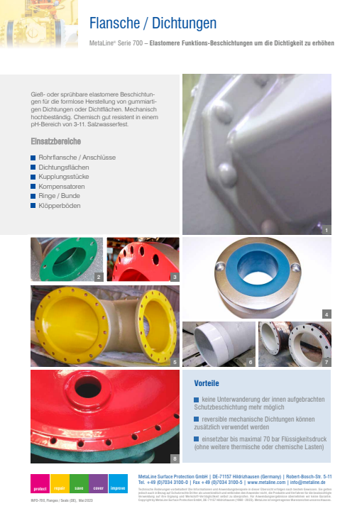 Flansche / Dichtungen: Elastomere Funktions-Beschichtungen um die Dichtigkeit zu erhöhen