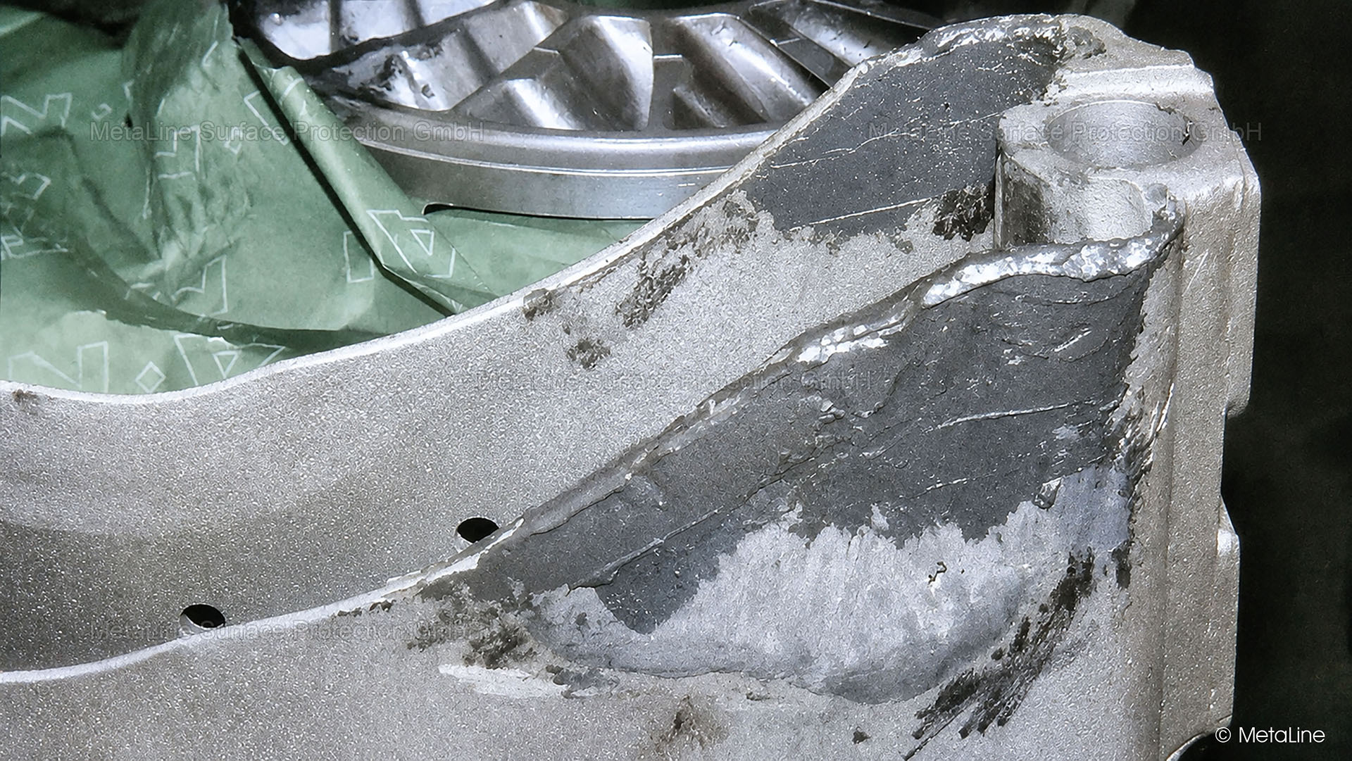 Danos reparados com Cerâmica de reparação MetaLine SXL