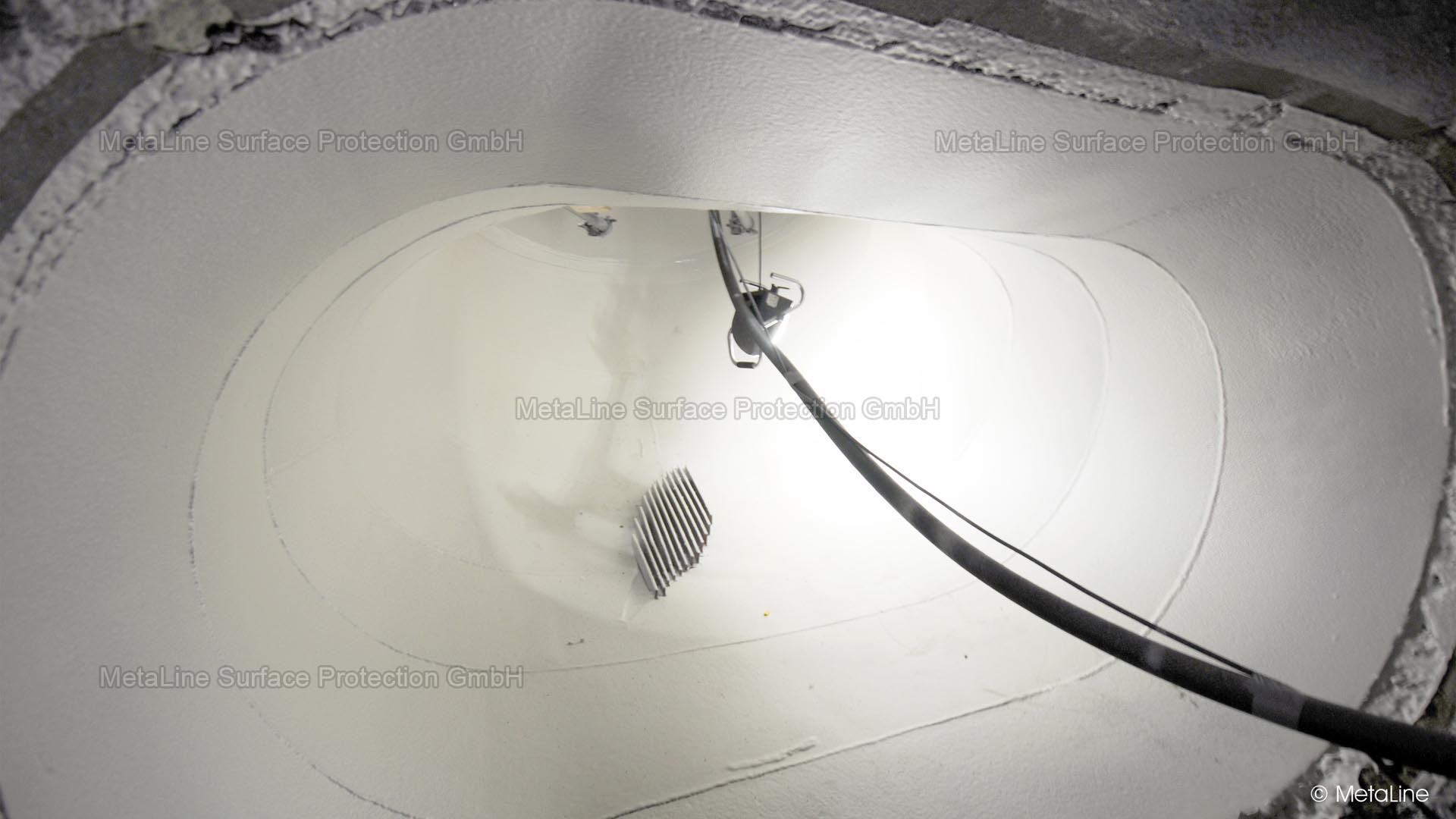 Cooling water pipe coating