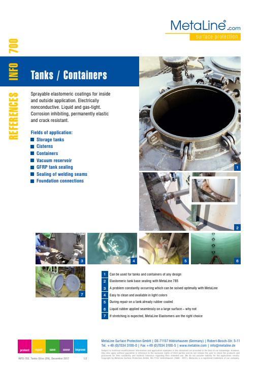 Tanks / Containers: Coatings for the sealing of fluid containers