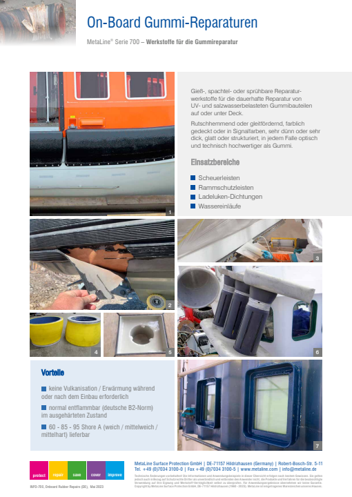 Onboard Gummi-Reparaturen: Werkstoffe für die Gummireparatur