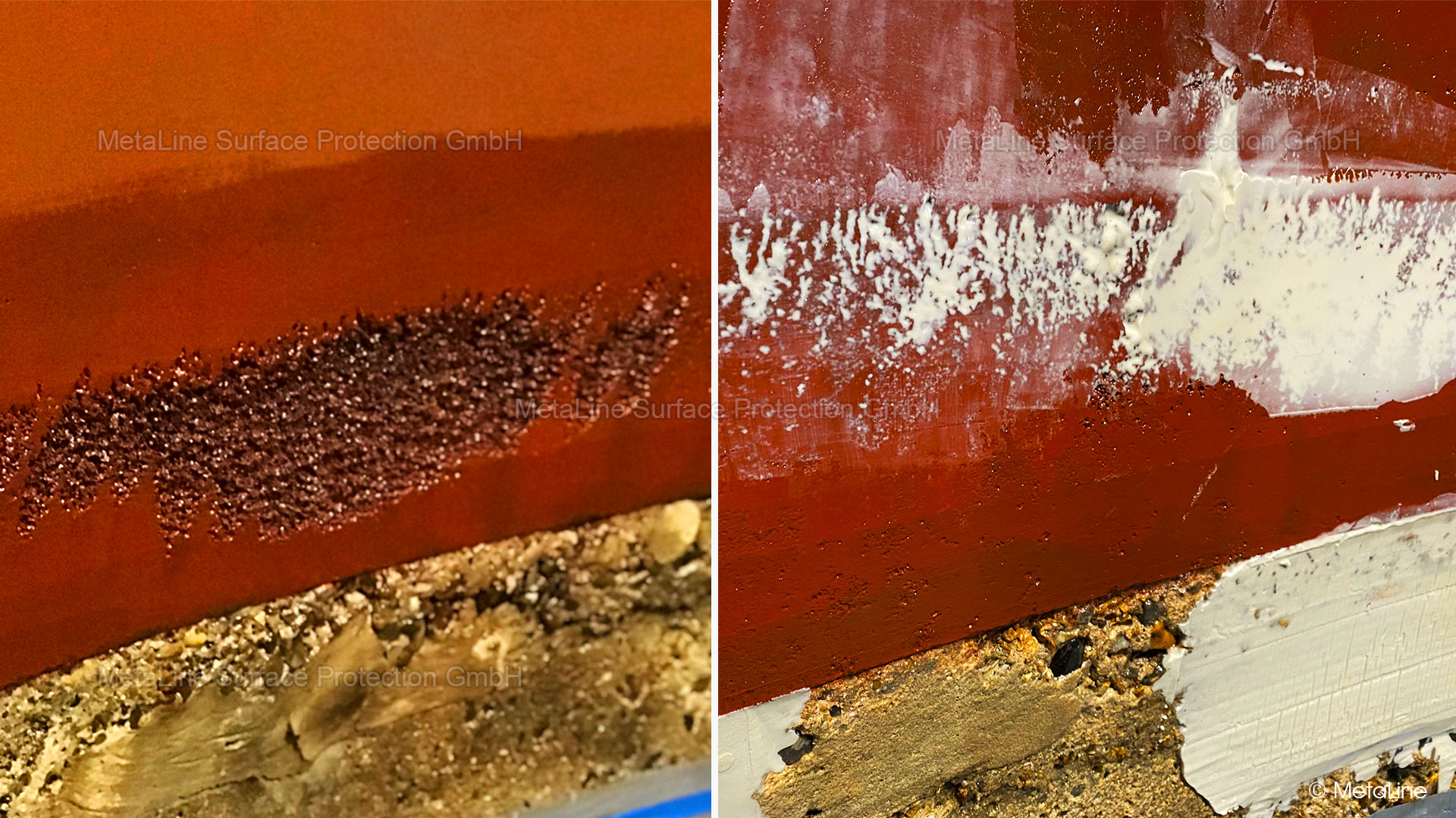 Rivestimento di riempimento - I rivestimenti vengono solitamente applicati in modo uniforme con uno spessore costante! Ma cosa succede se il substrato ha questo aspetto? MetaLine 785 è disponibile in forma liquida e spruzzabile e in forma identica a MetaLine 680, ma spatolabile. Una sola applicazione, nessun tempo di sovrapplicazione, nessuna separazione degli strati!