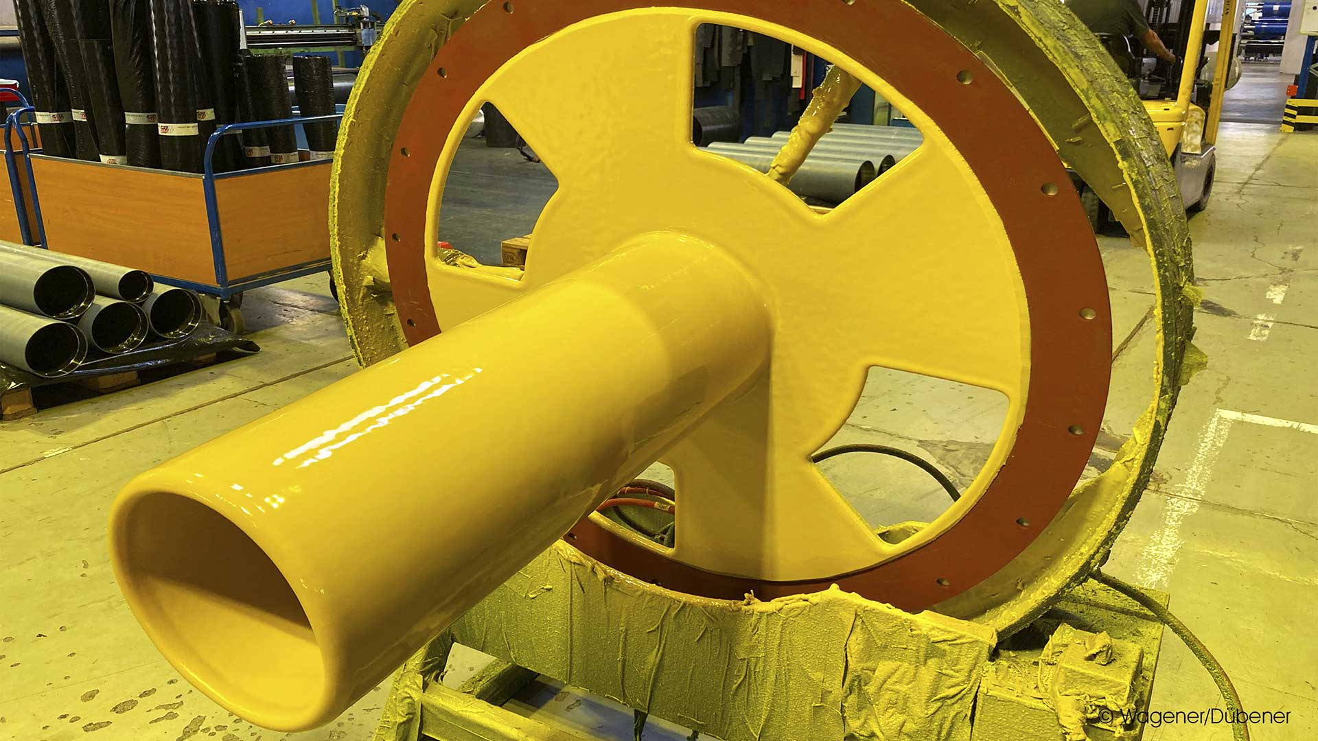 Unità di trasmissione per un filtro a tamburo - protezione dall'usura, protezione dalla corrosione, protezione delle parti da vagliare, riduzione del rumore. Un ampio spettro di ragioni per cui i rivestimenti MetaLine possono essere utilizzati. A volte tutto si combina, come in questo caso