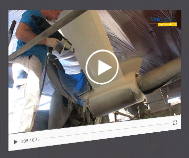 Rudder & V-bracket coating in drydock
