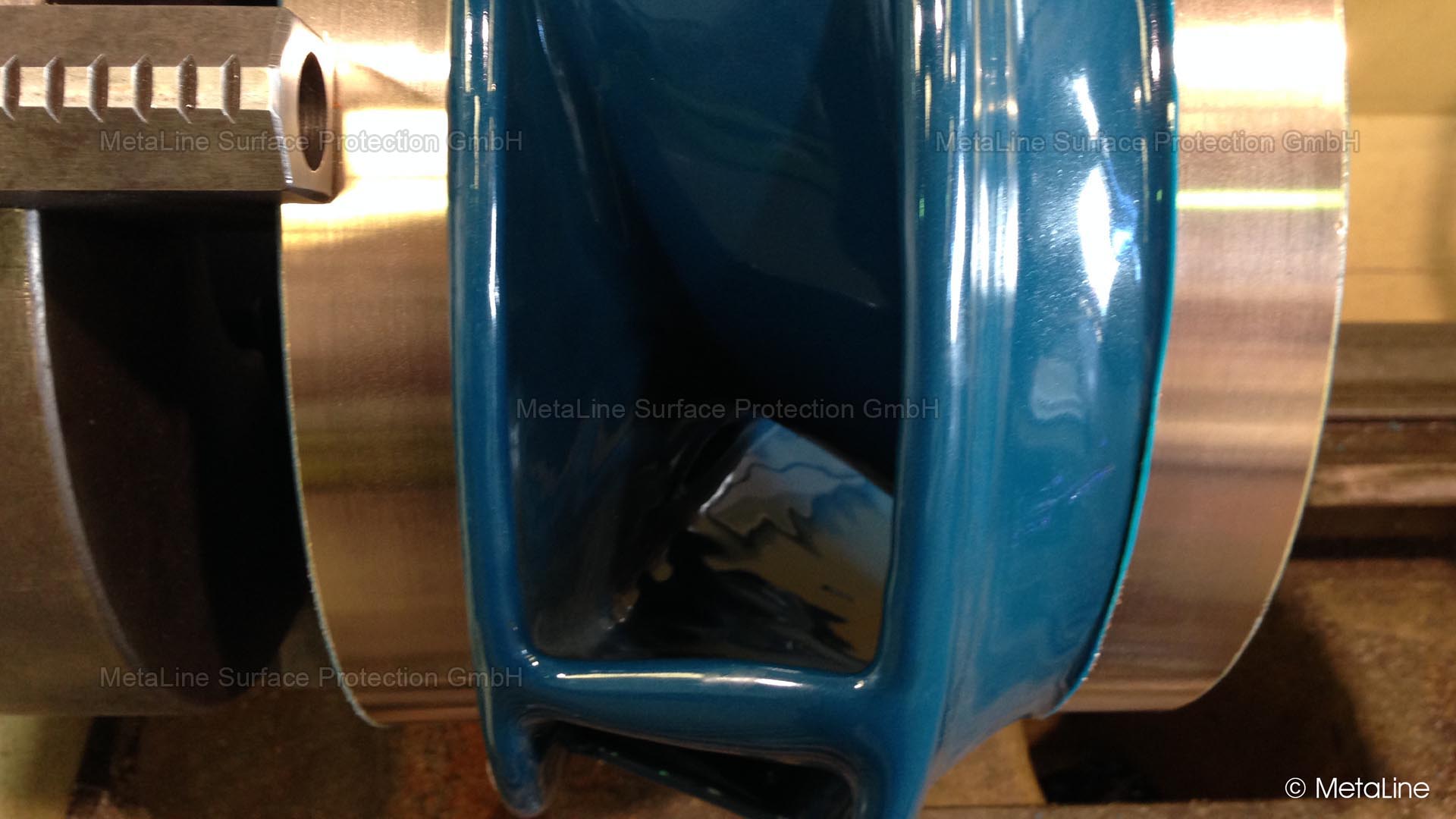 Pump impeller coating