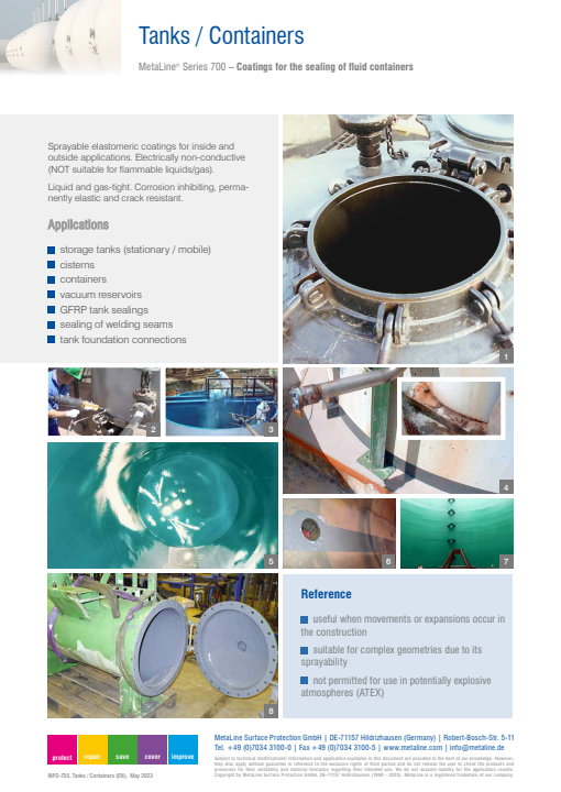 Tanks / Containers: Coatings for the sealing of fluid containers