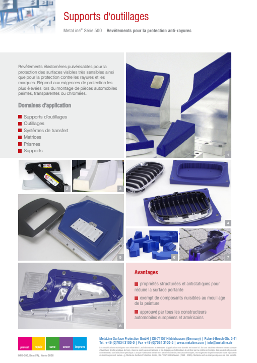 Supports d'outillages: Revêtements pour la protection anti-rayures