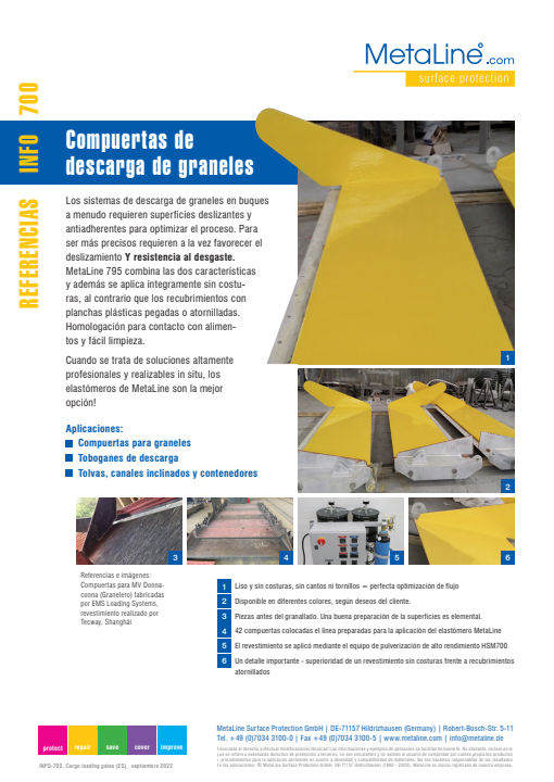 Serie 700: Compuertas de descarga de graneles