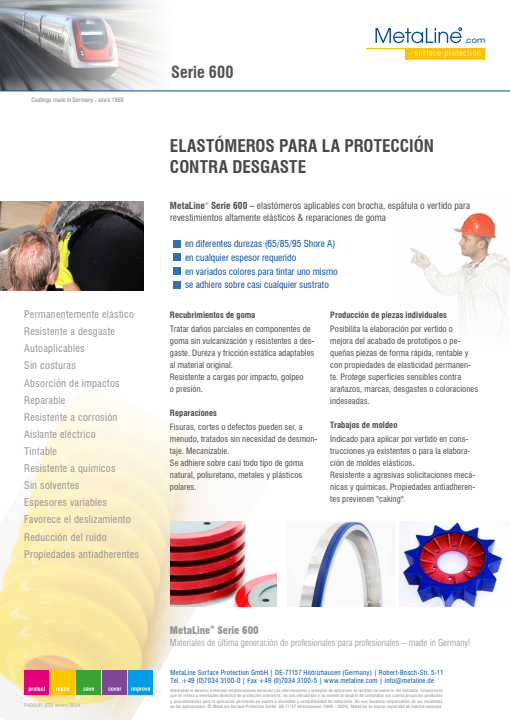 Serie 600: Revestimientos elastoméricos
