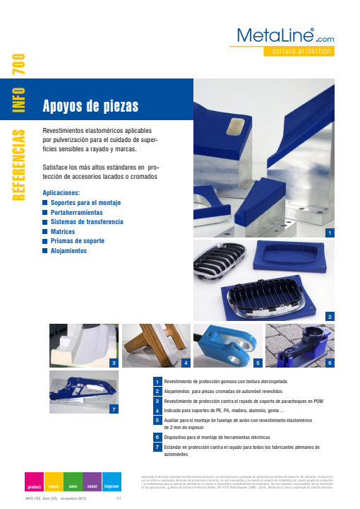 Serie 700: Apoyos de piezas