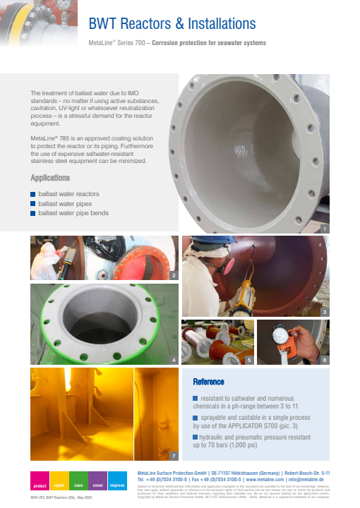 BWT-Reactors & Installations: Corrosion protection for seawater systems