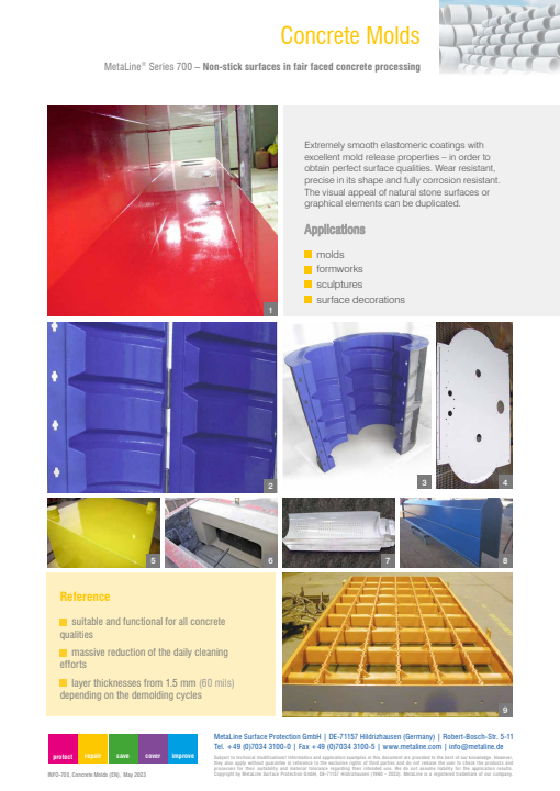 Concrete Molds: Non-stick surfaces in fair faced concrete processing