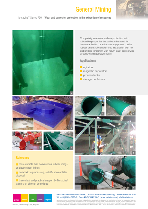 General Mining 2: Wear and corrosion protection in the extraction of resources