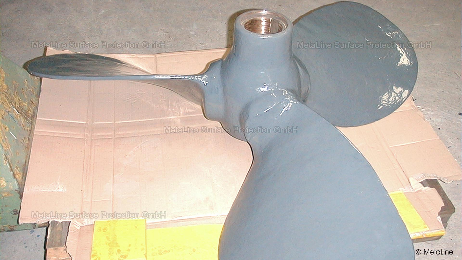 After the reprofiling, the complete part had been overcoated with three layers of MetaLine KXL