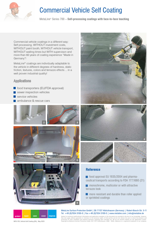 Commercial Vehicle Self-Coating: Self-processing coatings with face-to-face teaching