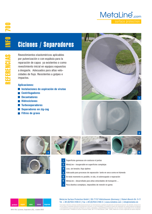 Serie 700: Ciclones / Separadores