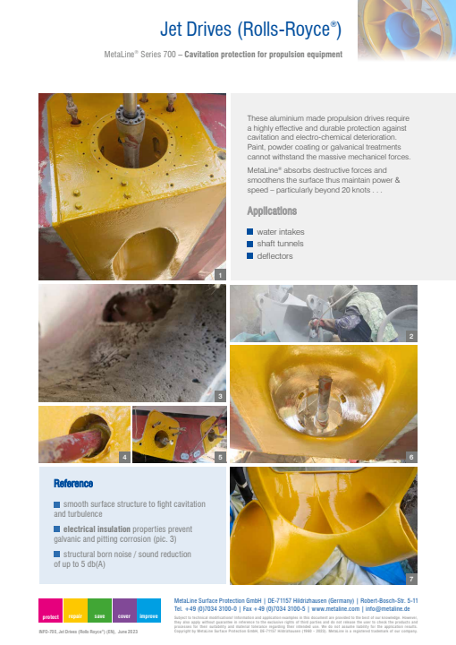 Propulseurs à jet (Rolls-Royce®): Protection contre la cavitation pour les systèmes d’entraînement