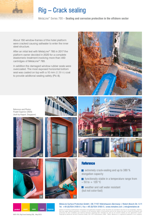 Rig – Crack Sealing: Sealing and corrosion protection in the offshore sector