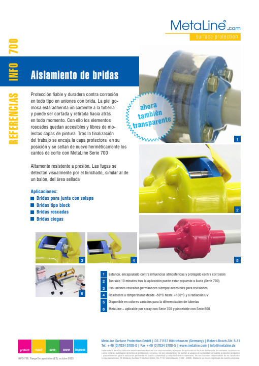 Serie 700: Aislamiento de bridas