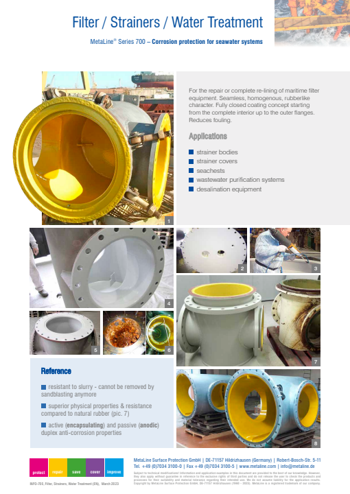 Filter / Strainers / Water Treatment: Corrosion protection for seawater systems