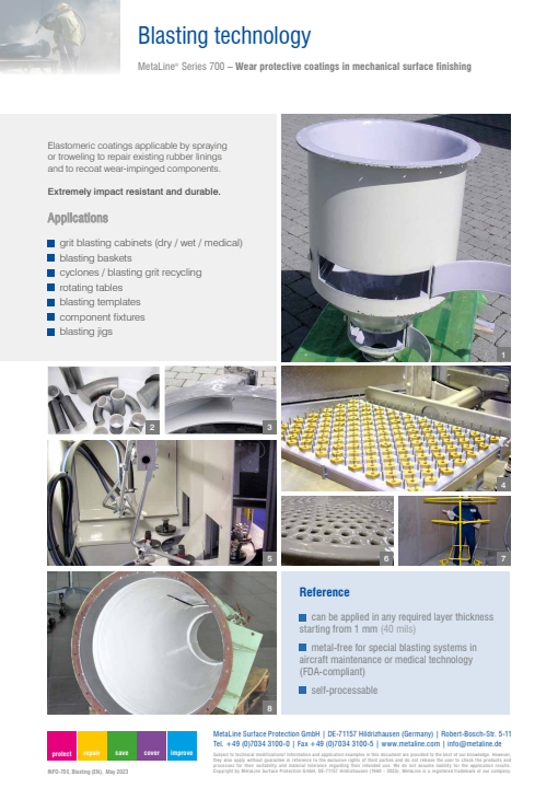 Blasting Technology: Wear protective coatings in mechanical surface finishing